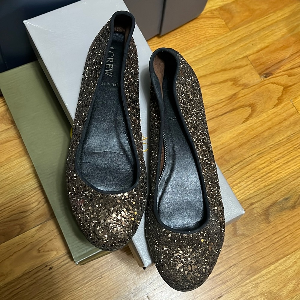 Sparkly j crew ballerina flat